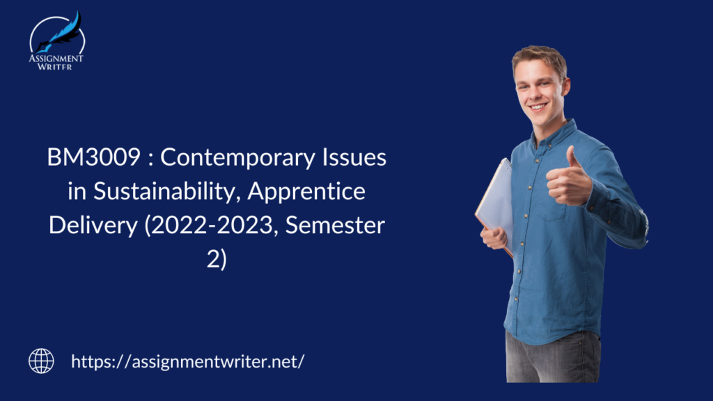 BM3009 : Contemporary Issues in Sustainability, Apprentice Delivery (2022-2023, Semester 2)