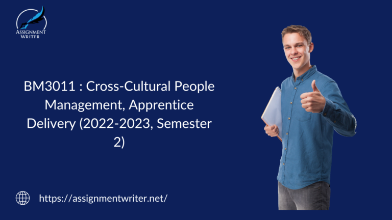 BM3011 : Cross-Cultural People Management, Apprentice Delivery (2022-2023, Semester 2)